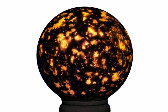 Fluorescent, Sodalite-Syenite Sphere - China #222878